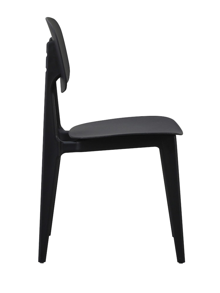 Fusion Living Black Oslo Plastic Dining Chair - Image 2 of 6