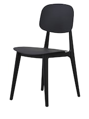 Fusion Living Black Oslo Plastic Dining Chair - Image 3 of 6