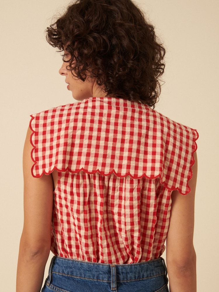 Nobodys Child Red Bridy Sleeveless Blouse - Image 2 of 5 Nobodys Child Red Bridy Sleeveless Blouse - Image 2 of 5