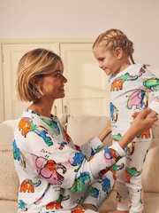 Ecru Elephant 100% Cotton Long Sleeve Pyjamas - Image 3 of 10
