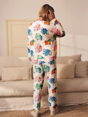 Ecru Elephant 100% Cotton Long Sleeve Pyjamas - Image 5 of 10