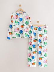 Ecru Elephant 100% Cotton Long Sleeve Pyjamas - Image 8 of 10