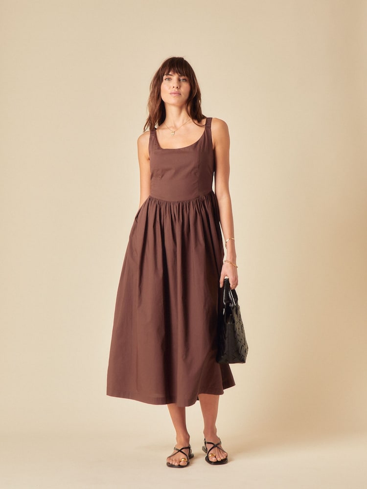 Nobodys Child Brown Marina Midi Dress - Image 1 of 5