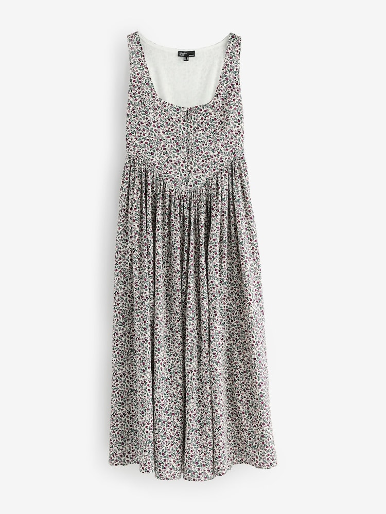 Nobodys Child White Cora Midi Dress - Image 6 of 6
