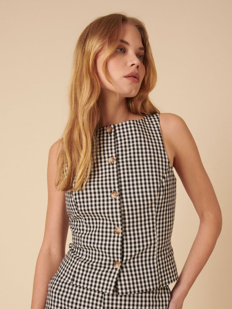 Nobodys Child Black Theo Waistcoat Slash Neck - Image 1 of 5