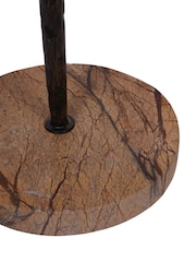 Libra Interiors Brown Large Rutland Pillar Floor Hurricane - Image 6 of 7