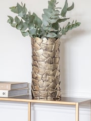 Libra Interiors Gold Montrose Cast Aluminium Decorative Vase 36cm - Image 1 of 6