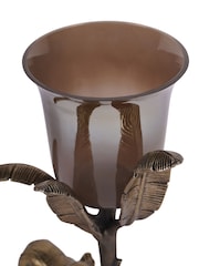 Libra Interiors Gold Small Kariba Elephant Hurricane 30cm - Image 5 of 6