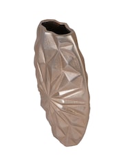 Libra Interiors Gold Hatton Cast Aluminium Vase 32cm - Image 3 of 6