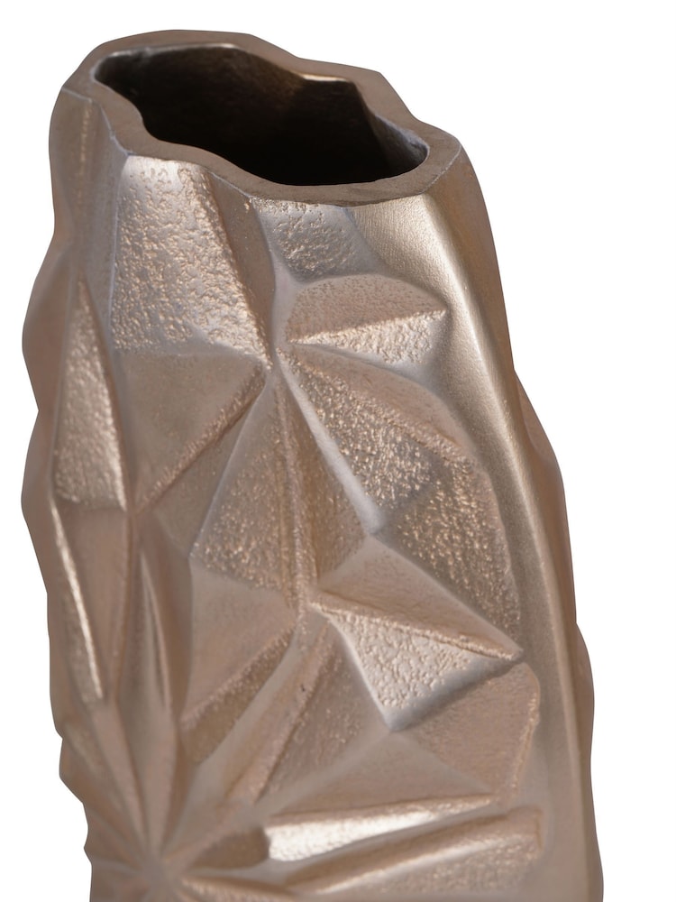 Libra Interiors Gold Hatton Cast Aluminium Vase 32cm - Image 6 of 6