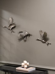 Libra Interiors Gold Crane Trio Cast Aluminium Wall Art - Image 1 of 6