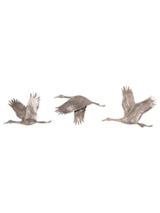 Libra Interiors Gold Crane Trio Cast Aluminium Wall Art - Image 2 of 6