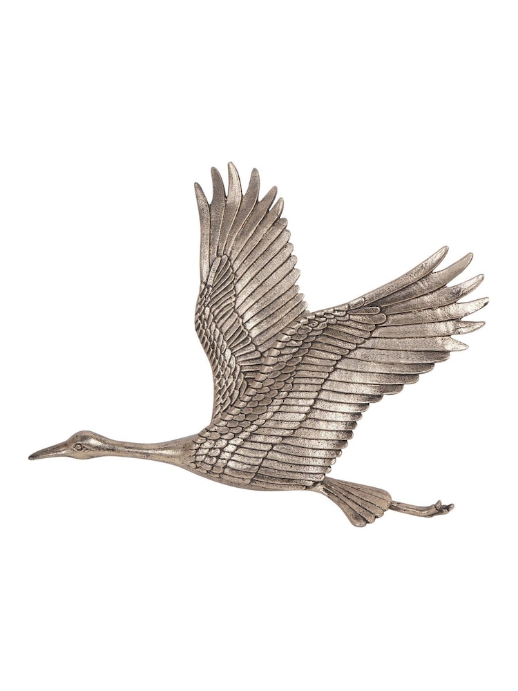 Libra Interiors Gold Crane Trio Cast Aluminium Wall Art - Image 6 of 6