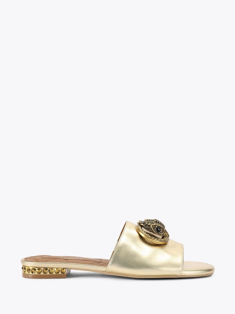 Kurt Geiger London Gold Chelsea Flat Sandal - Image 1 of 4