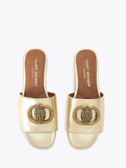 Kurt Geiger London Gold Chelsea Flat Sandal - Image 2 of 4