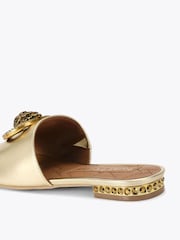 Kurt Geiger London Gold Chelsea Flat Sandal - Image 4 of 4