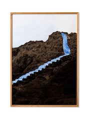 Paper Collective White Blue Light Blue Brown Green Beige The Stairs Wall Art - Image 2 of 2