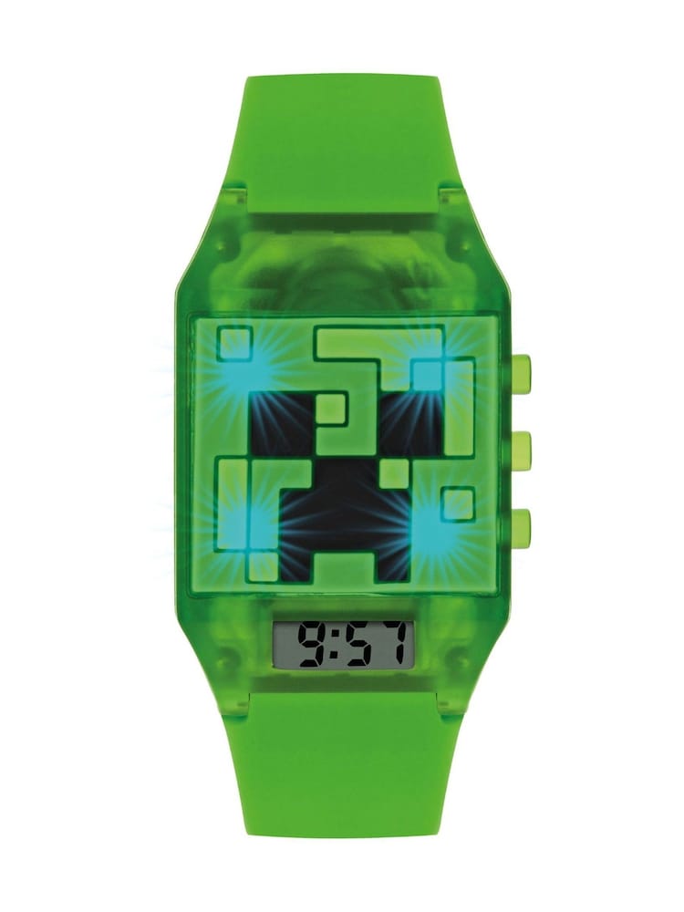 Tikkers Green Minecraft Silicon Strap Watch - Image 1 of 6