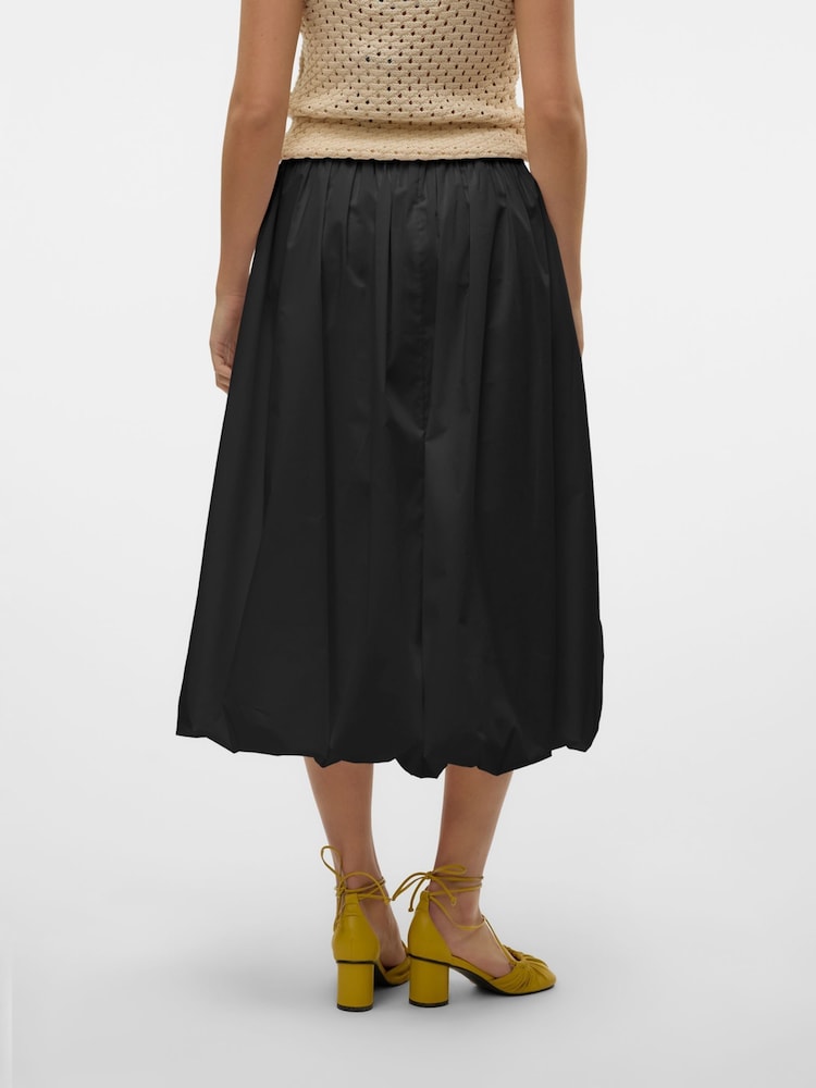 VERO MODA Black Bubble Hem Puffball Midi Skirt - Image 2 of 4 VERO MODA Black Bubble Hem Puffball Midi Skirt - Image 2 of 4