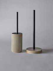 The Set Beige Toilet Roll Holder and Brush Set - Image 1 of 3