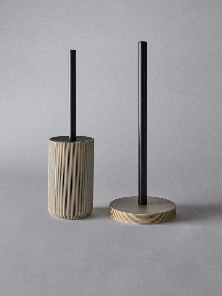 The Set Beige Toilet Roll Holder and Brush Set - Image 1 of 3