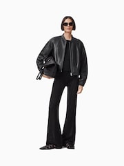 AllSaints Black Alice Trousers - Image 1 of 8