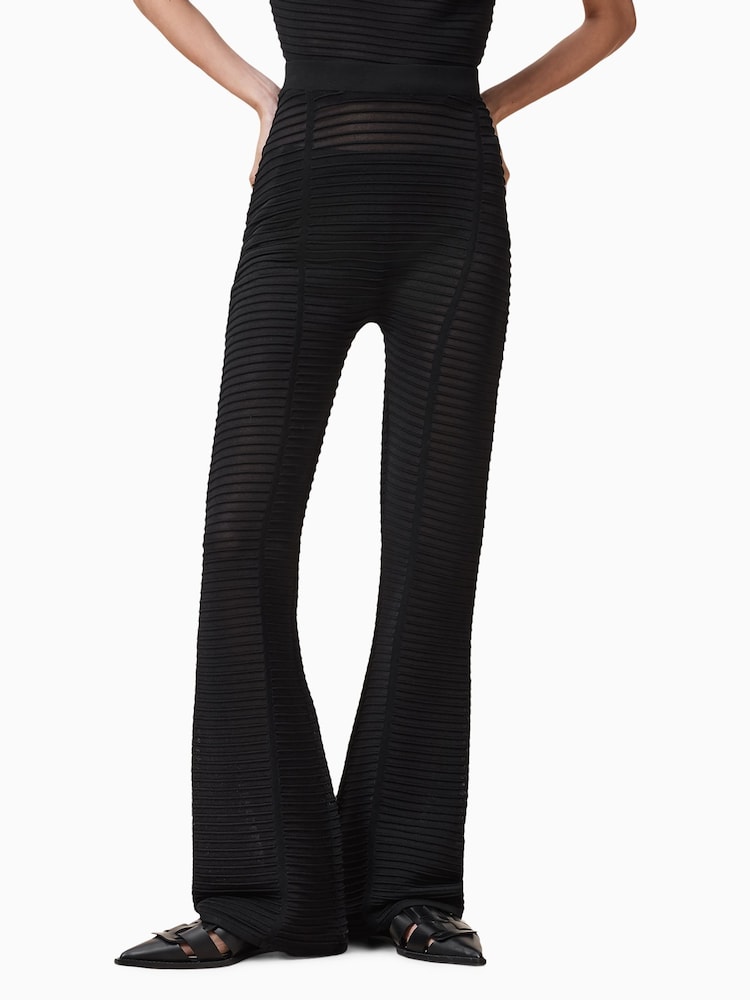 AllSaints Black Alice Trousers - Image 4 of 8