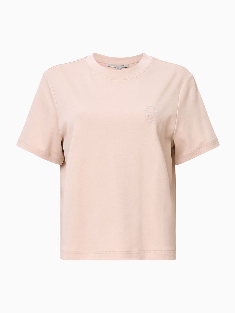 AllSaints Pink 100% Organic Cotton Lisa T-Shirt - Image 7 of 7