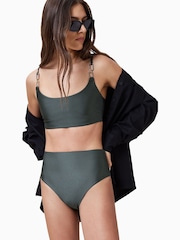 AllSaints Green Talaria Bikini Bottoms - Image 3 of 7