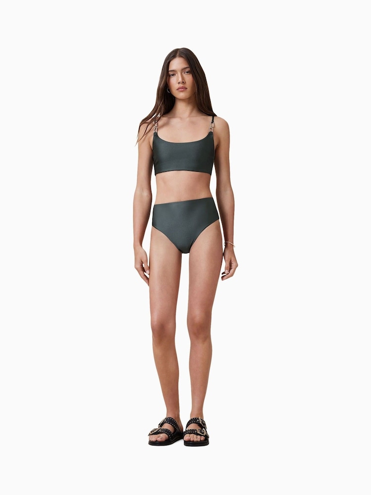 AllSaints Green Talaria Bikini Bottoms - Image 4 of 7