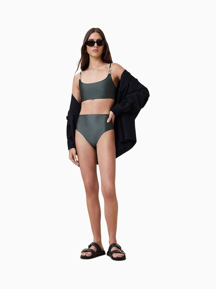 AllSaints Green Talaria Bikini Bottoms - Image 5 of 7