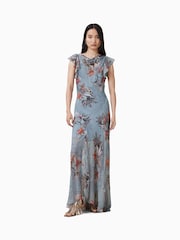 AllSaints Blue Flora Dress - Image 1 of 6