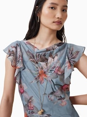 AllSaints Blue Flora Dress - Image 2 of 6