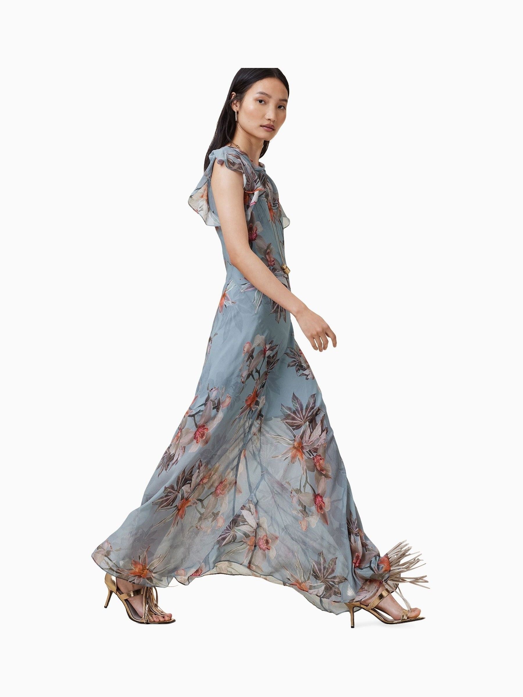 Buy AllSaints Blue Flora Dress from Next Ireland