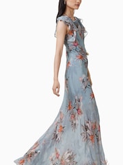 AllSaints Blue Flora Dress - Image 5 of 6