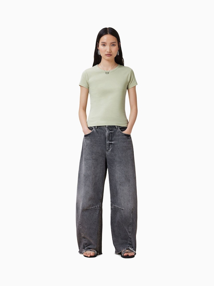 AllSaints Green 100% Organic Cotton Stevie T-Shirt - Image 2 of 7