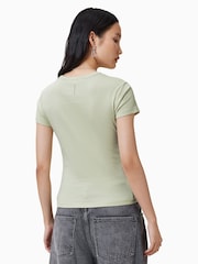 AllSaints Green 100% Organic Cotton Stevie T-Shirt - Image 4 of 7
