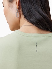 AllSaints Green 100% Organic Cotton Stevie T-Shirt - Image 6 of 7