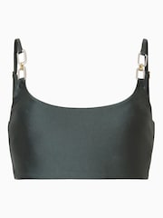 AllSaints Green Talaria Bikini Top - Image 7 of 7