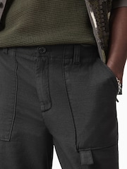AllSaints Black 100% Organic Cotton Talbot Trousers - Image 6 of 8
