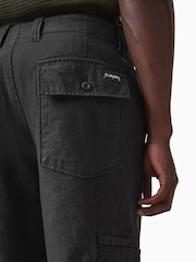 AllSaints Black 100% Organic Cotton Talbot Trousers - Image 7 of 8