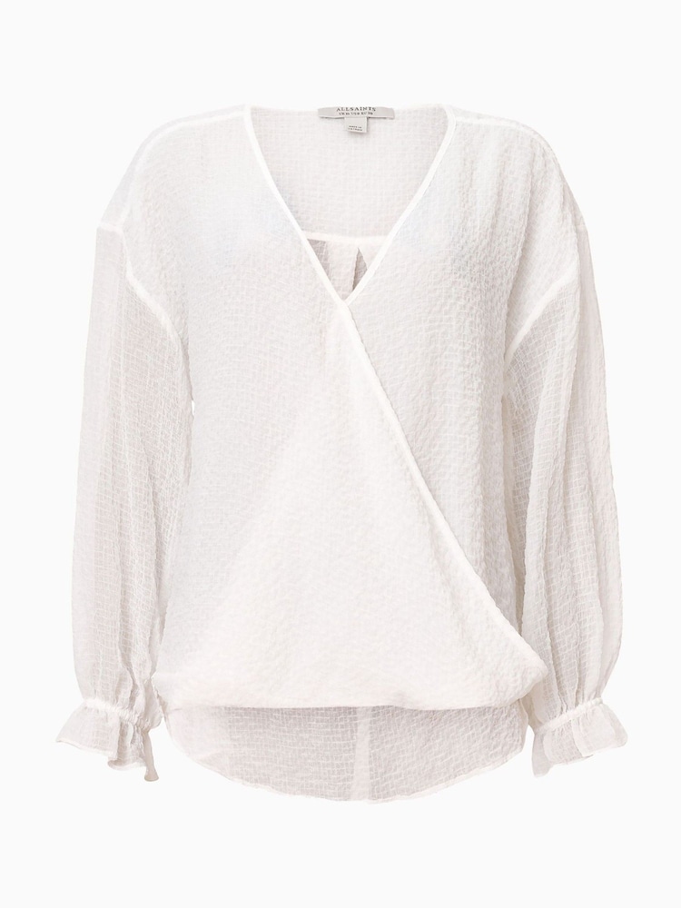 AllSaints White Penny Top - Image 8 of 8
