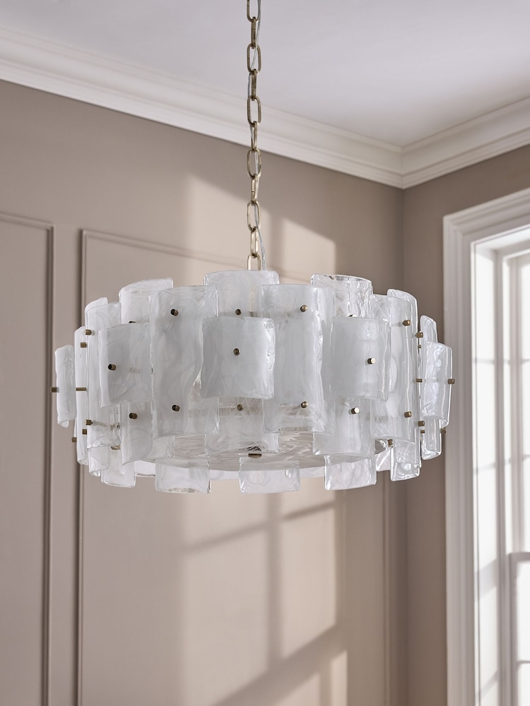 White Siena Chandelier - Image 2 of 7