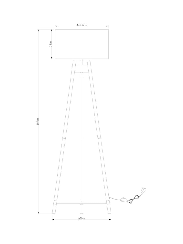 Brass Hudson Floor Lamp - Image 2 of 2