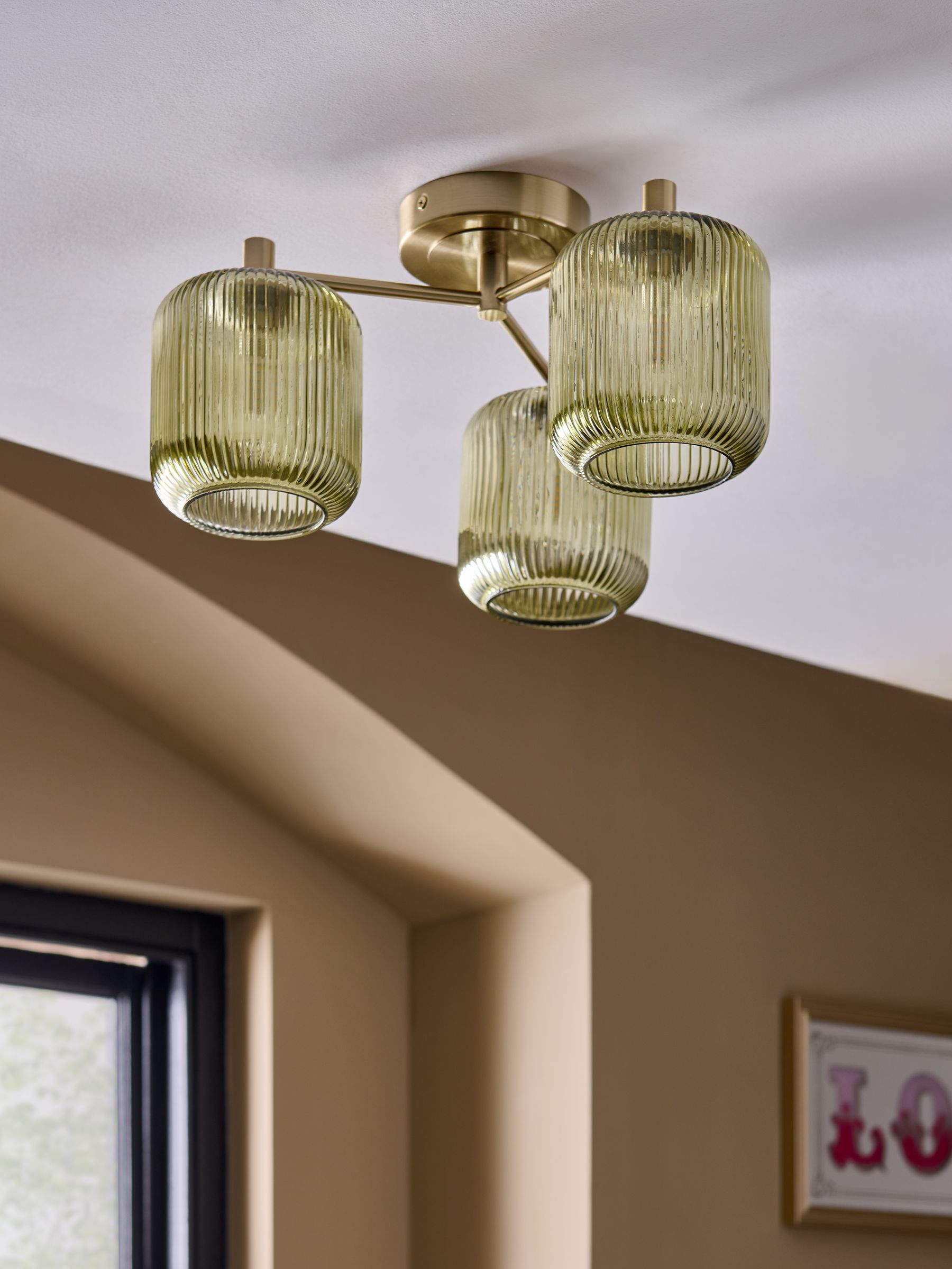 Buy Green Ryker 3 Light Flush Ceiling Light Fitting From The Next UK buy-green-ryker-3-light-flush-ceiling-light-fitting-from-the-next-uk