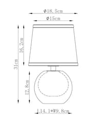 Grey Beaumont Rechargeable Wireless Table Lamp - Image 4 of 7