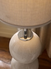 Ivory Bobble Floor Lamp - Image 3 of 5