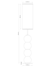 Ivory Bobble Floor Lamp - Image 4 of 5