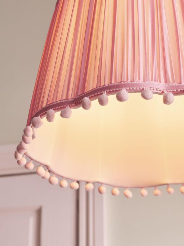 Pink Scallop Pom Pom Easy Fit Shade - Image 5 of 5