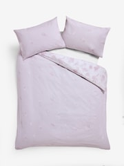 2 Pack Lilac Purple Floral Reversible Duvet Cover and Pillowcase Set - Image 12 of 13